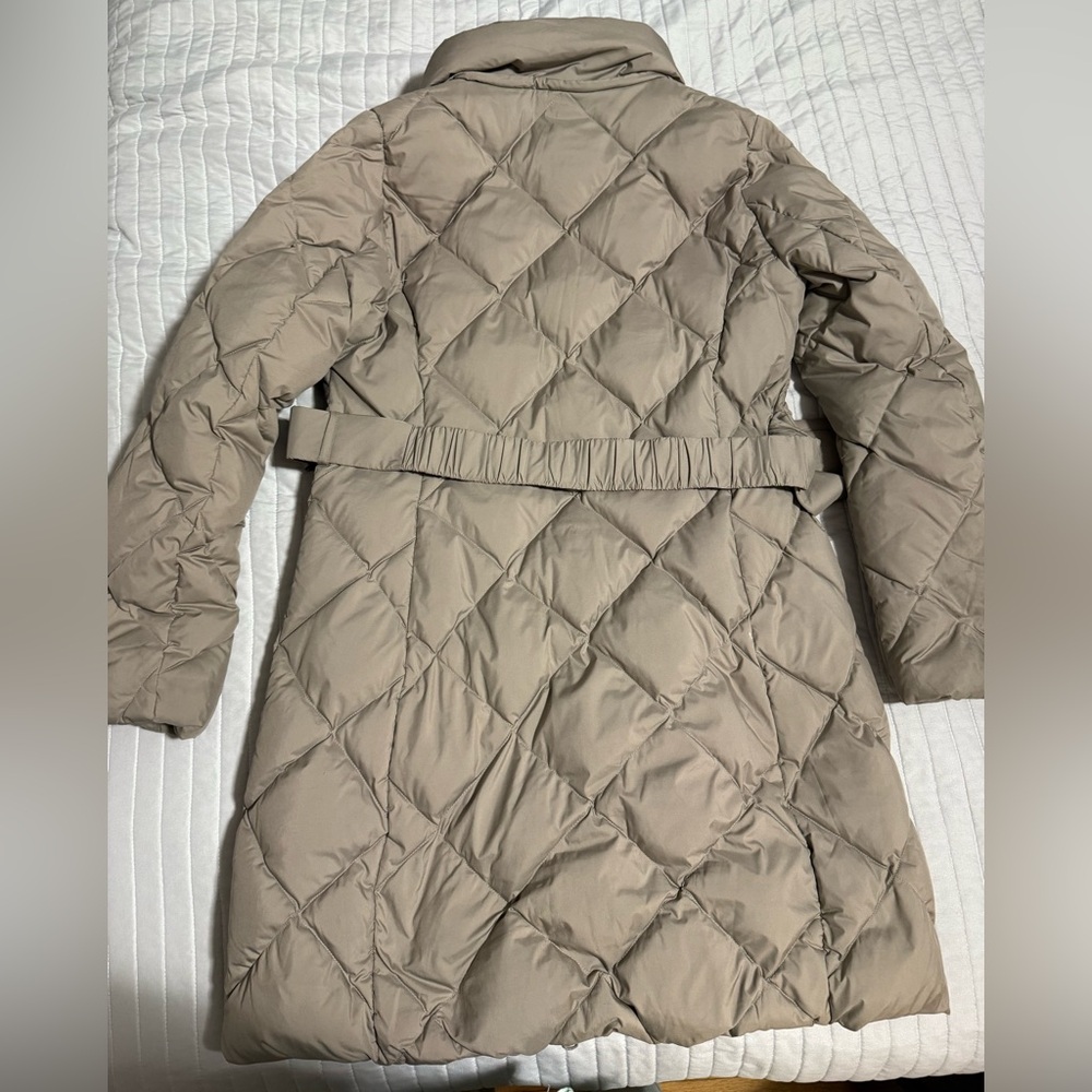 Uniqlo Taupe Quilted Puffer Coat - Picture 2 of 5
